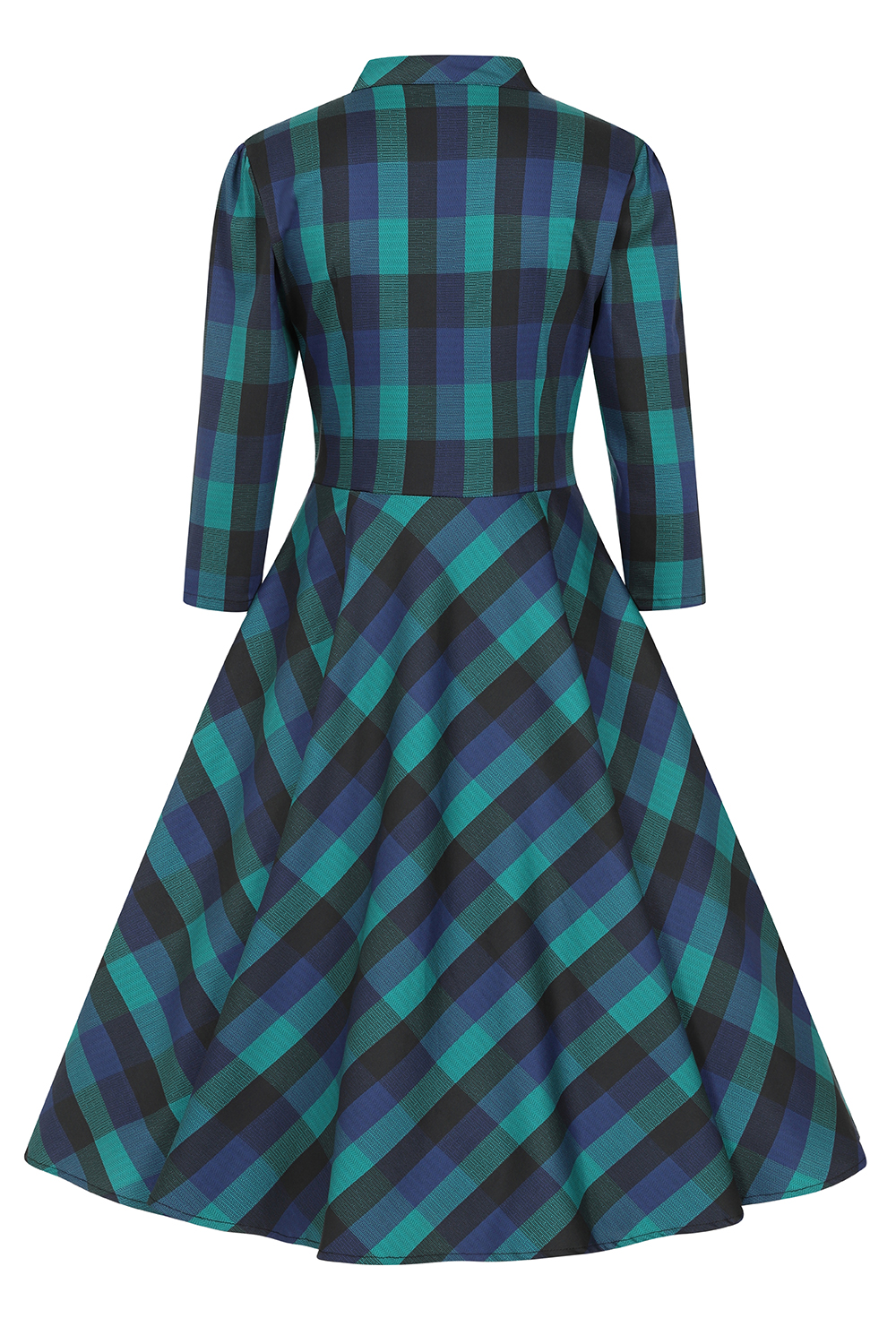 Louisa Check Swing Dress in Plus Size